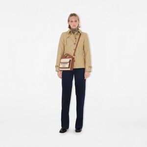 Burberry Mini Two-Tone Canvas & Leather Pocket Bag